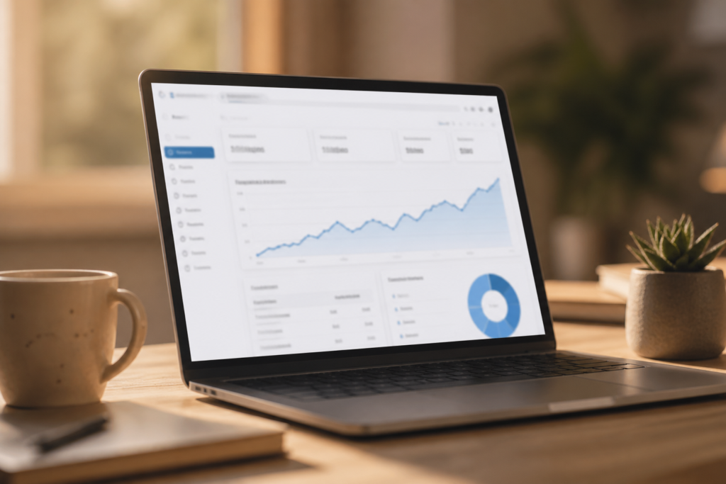 A laptop showing growing subscriber count representing key email marketing benefits