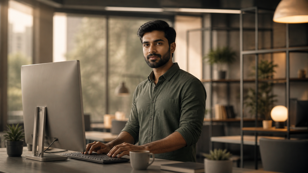 A small business owner preparing to launch a search ads vs display ads campaign